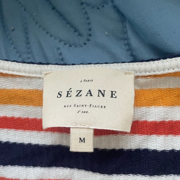 Sezane Adela Stripped Wrap Blouse-medium - Picture 3 of 8